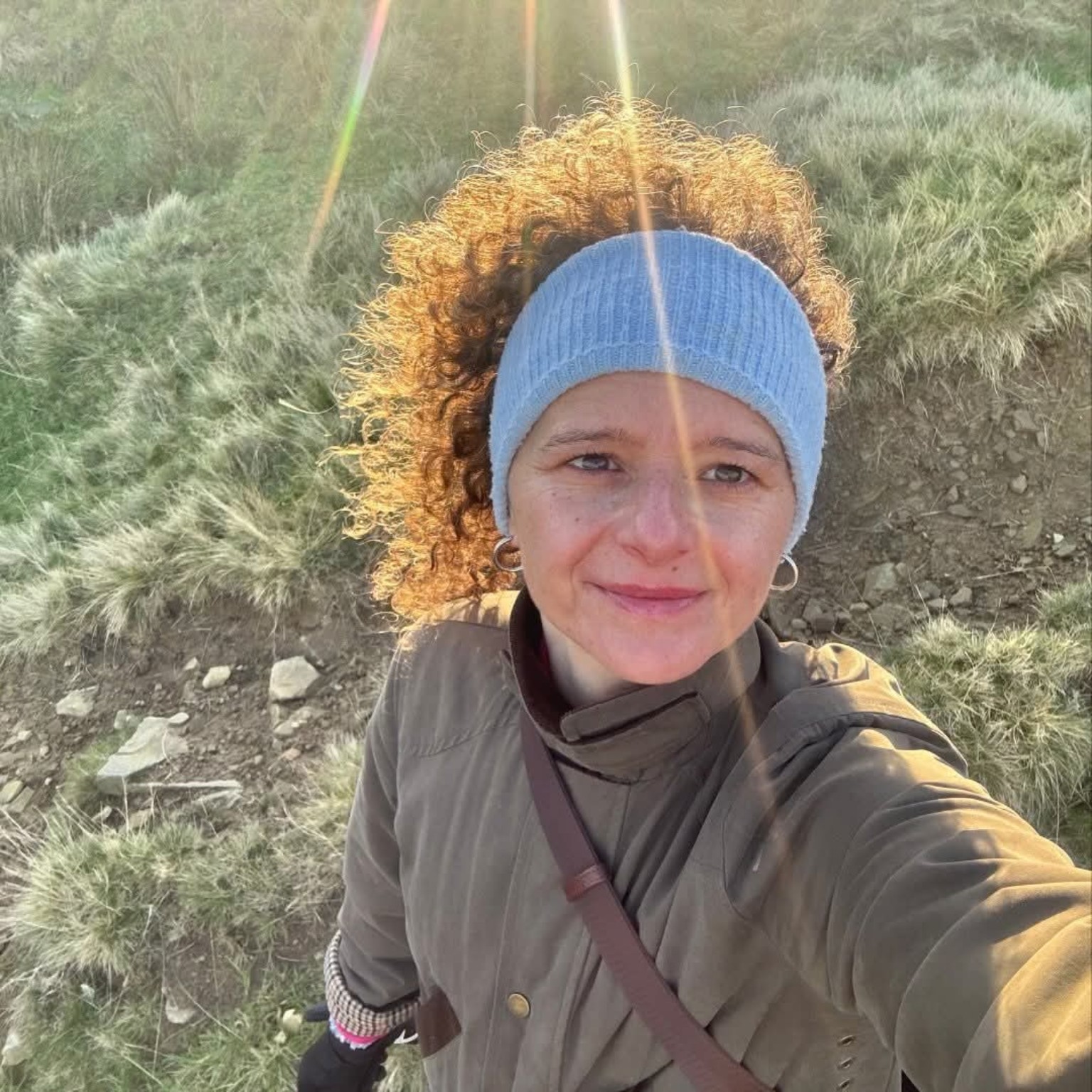 Paulina smiling at golden hour